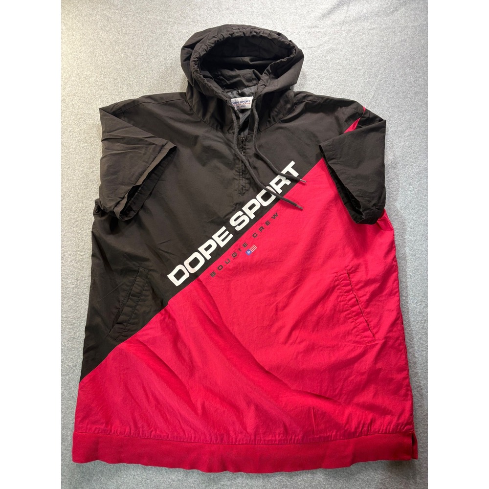 Dope Sport Bougie Crew Mens XXL Colorblock Quarter Zip Hooded Windbreaker